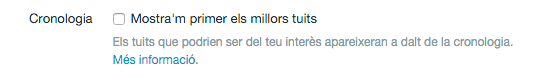 Configurar millors tweets